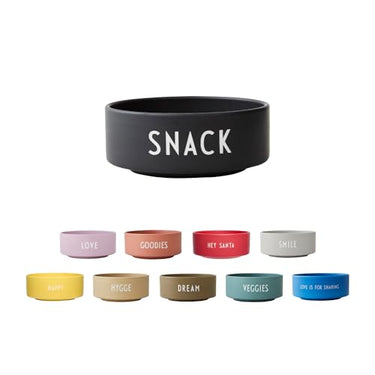 Design Letters Snack Bowl, Snack (Black) - Ultra matte glazed China porcelain with fine bone china, graphic, unique and made from the finest porcelain in the world, D: 11 cm, 300 ml on sale
